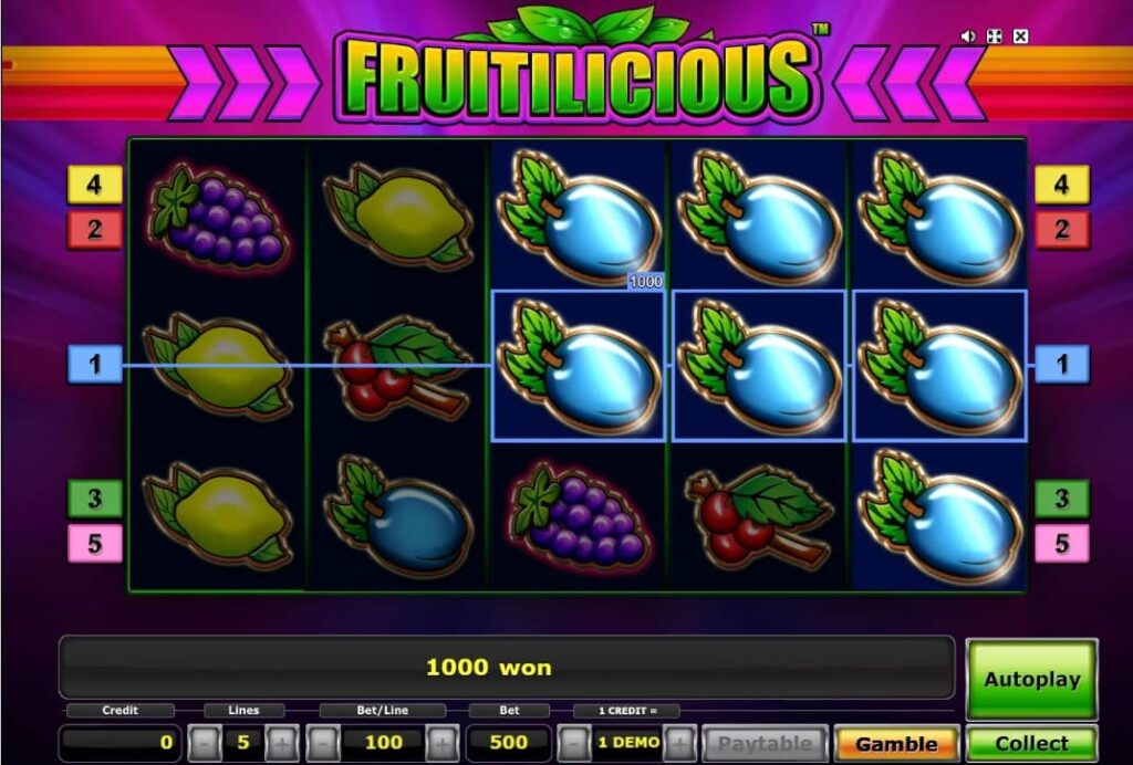 fruitilicious slot win