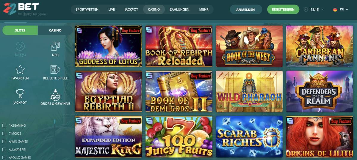 22bet slot