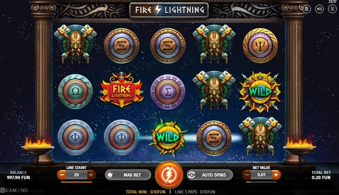 fire lightning slot win