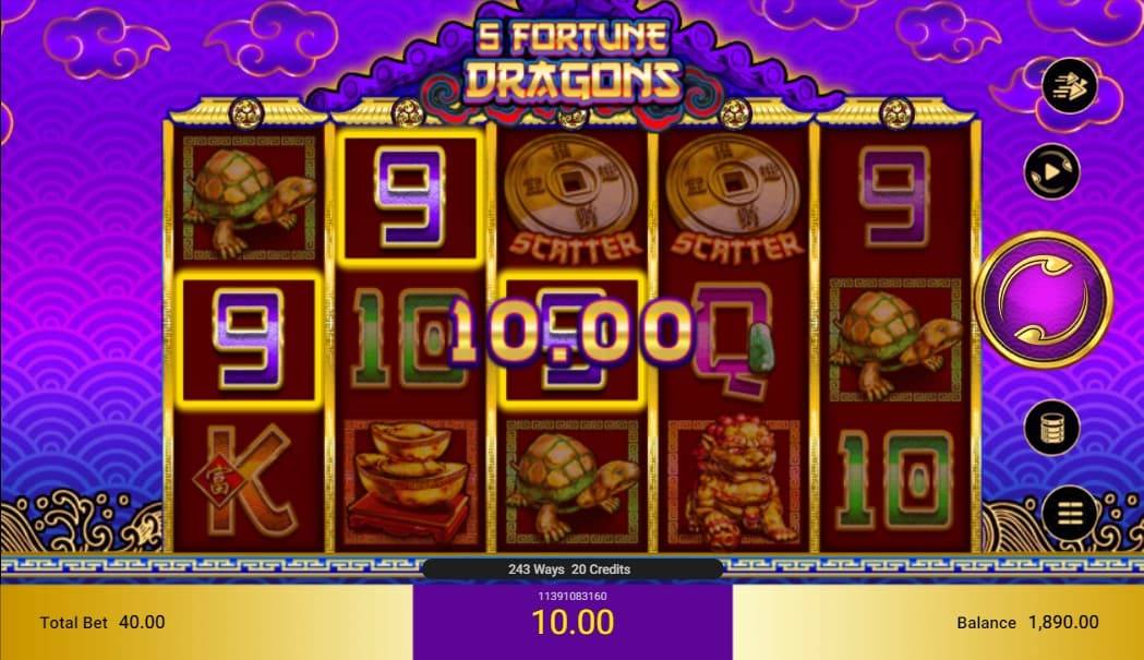 5 fortune dragonsslot win